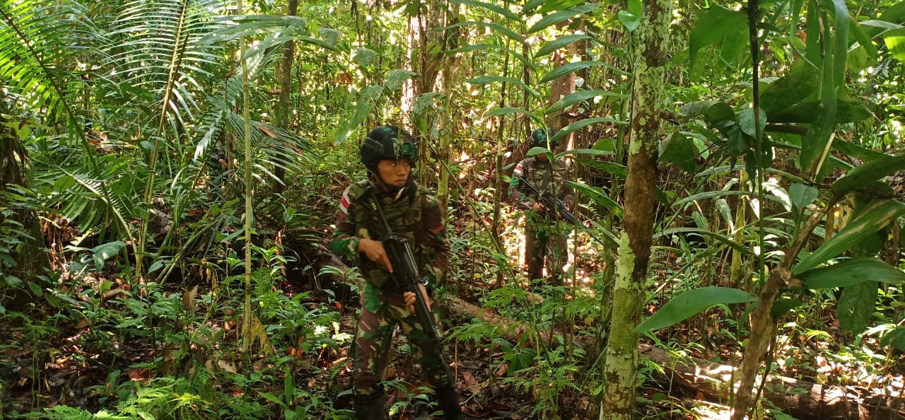 Satgas Menjelajahi Lebatnya Hutan Tanah Papua