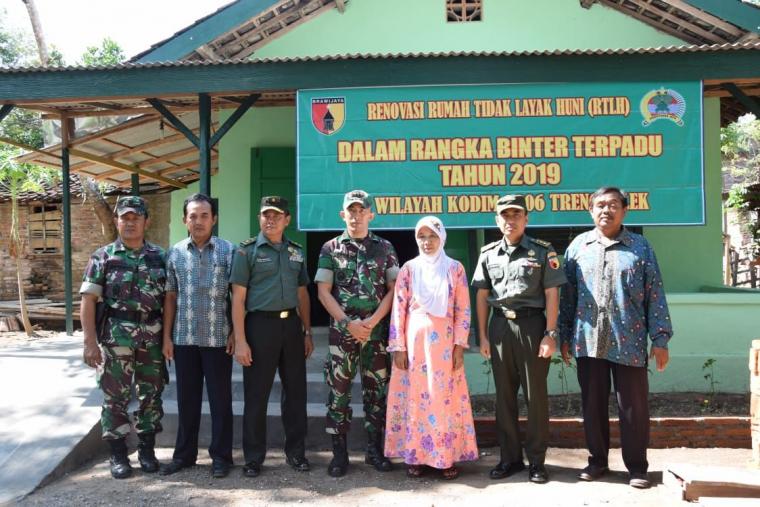 Dandim 0806 Trenggalek Dampingi Tim Wasev Cek Renovasi RTLH