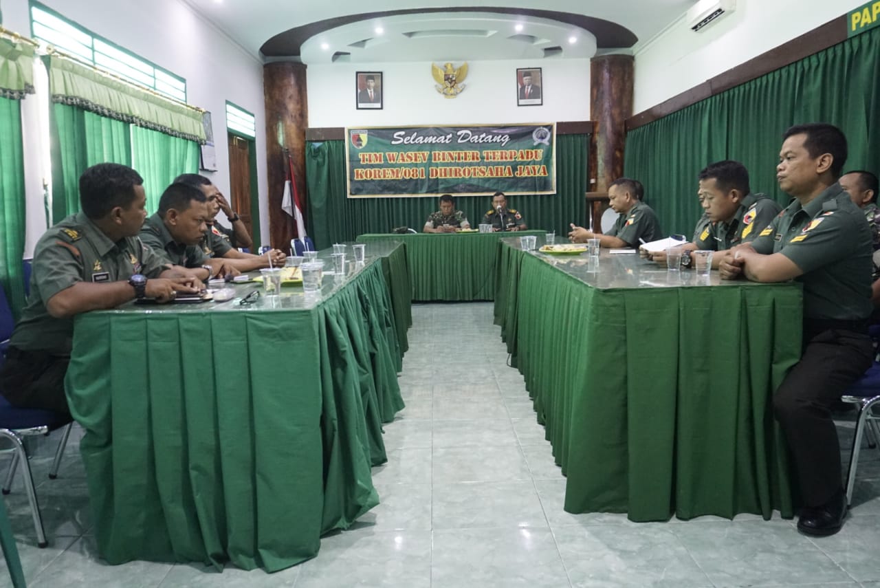 Kodim Ngawi Terima Tim Wasev Binter Terpadu