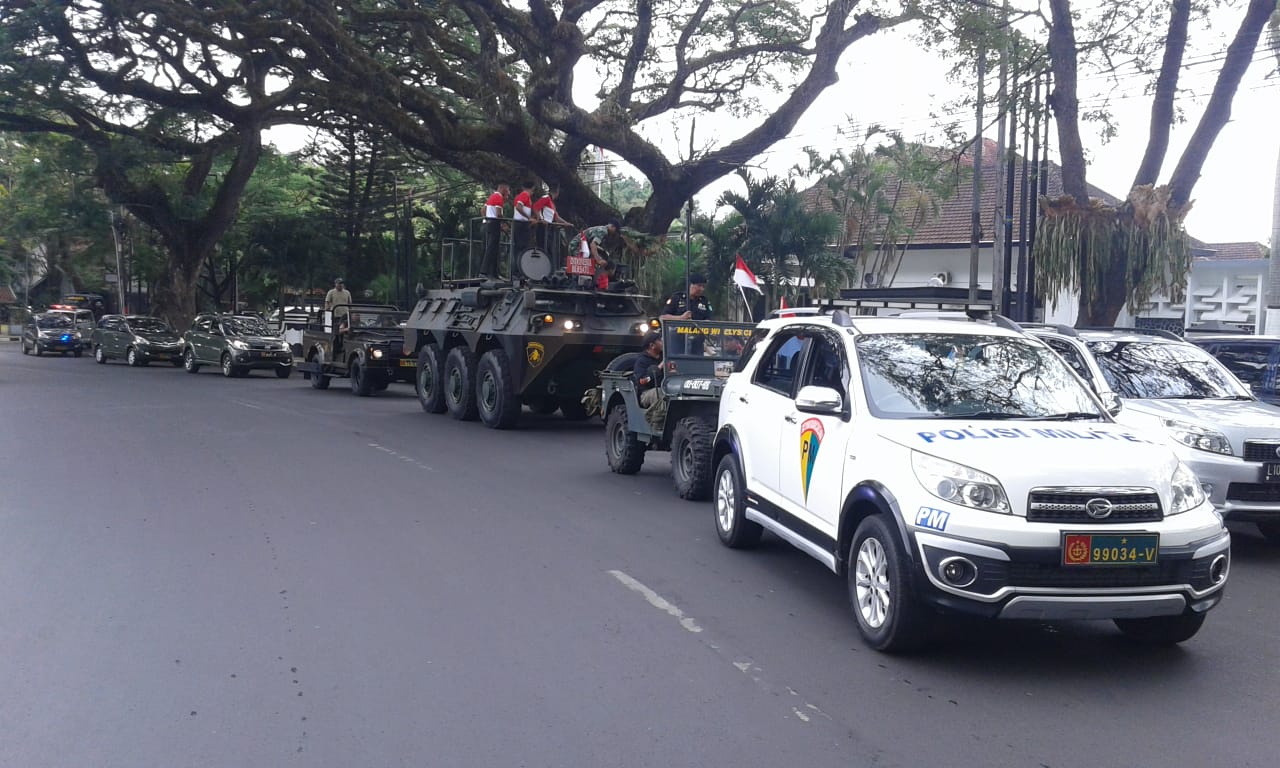 Korem Malang Gelar Kirab Merah Putih dan Kebersamaan Menuju Indonesia Maju