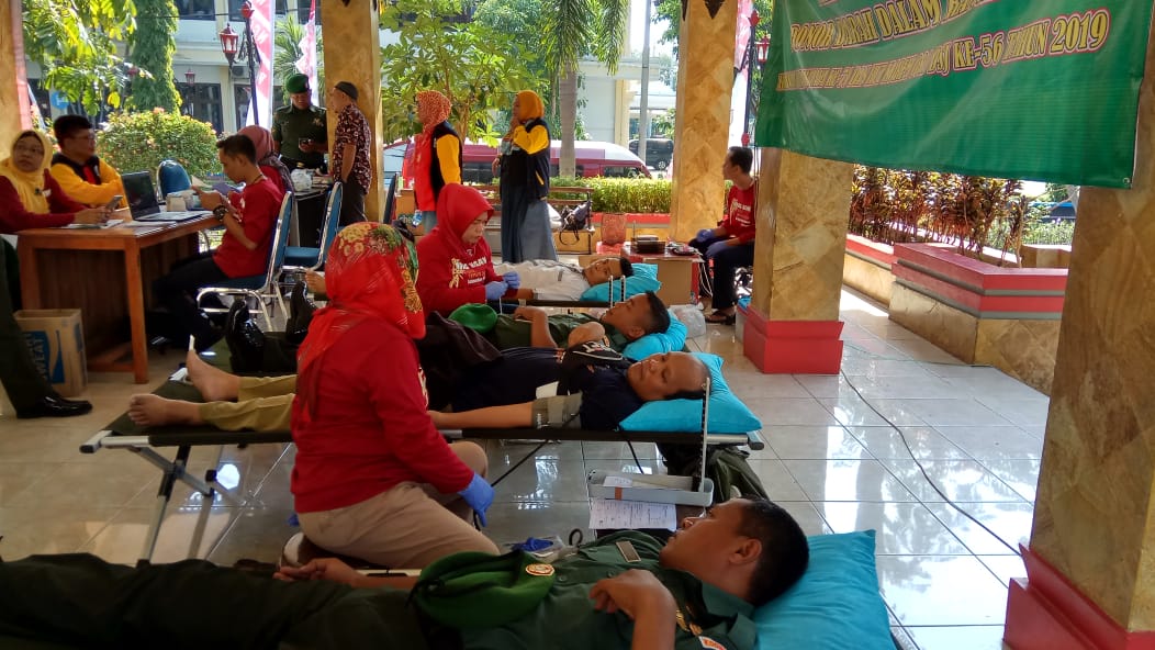 Kodim 0805/Ngawi Gelar Bhakti Sosial Donor Darah