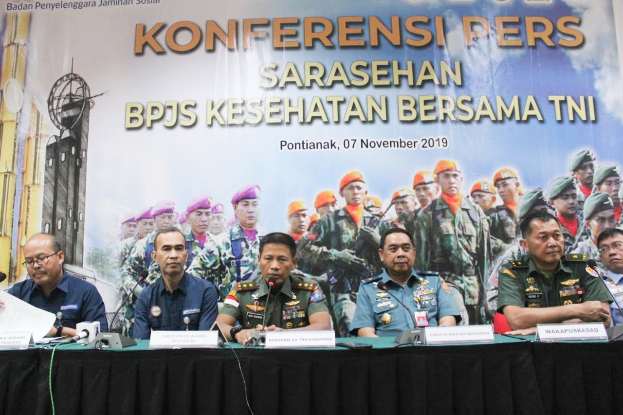 Pangdam Buka Sarasehan BPJS Kesehatan Kemhan dan TNI di Wilayah Kodam Kodam XII/Tpr