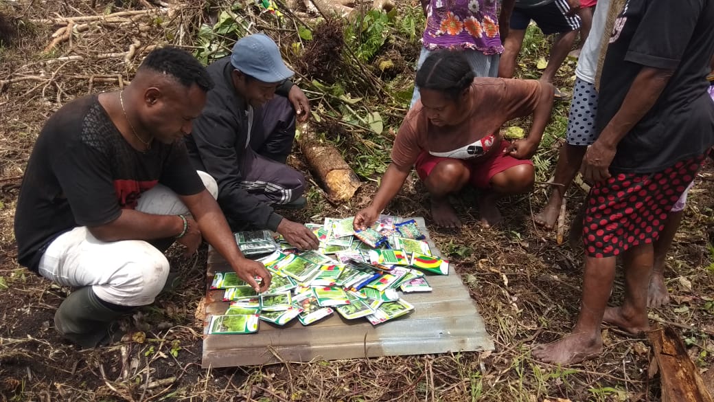 Peduli Ekonomi, Satgas Yonif Raider Kostrad, Bagikan Bibit Sayuran