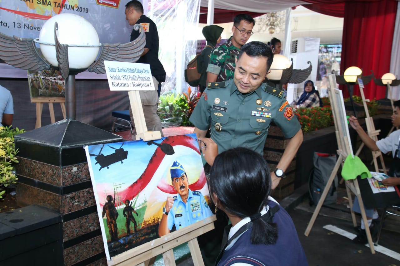 Pusjarah TNI Gelar Lomba Lukis SMA Tingkat Nasional