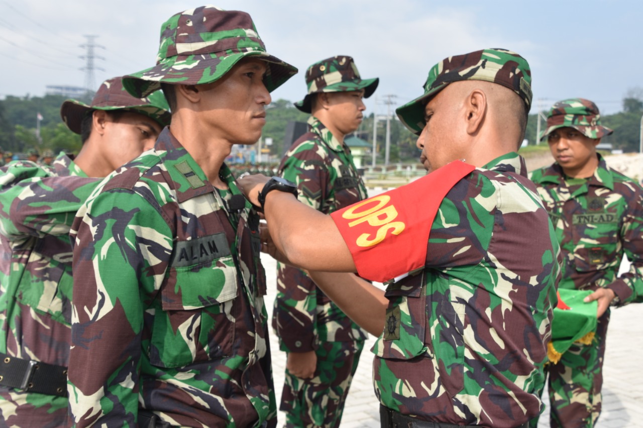 Personel Korem 091/ASN Gabungan Gelar Latihan Bersama Antisipasi Karhutla