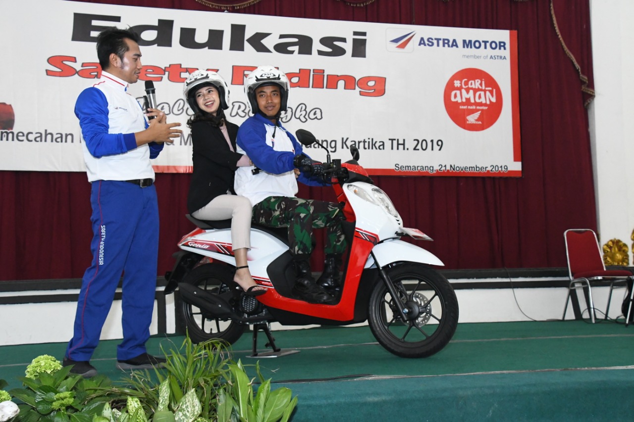 Kodam IV Bersama Astra Motor Pecahkan Rekor Muri Edukasi Safety Riding