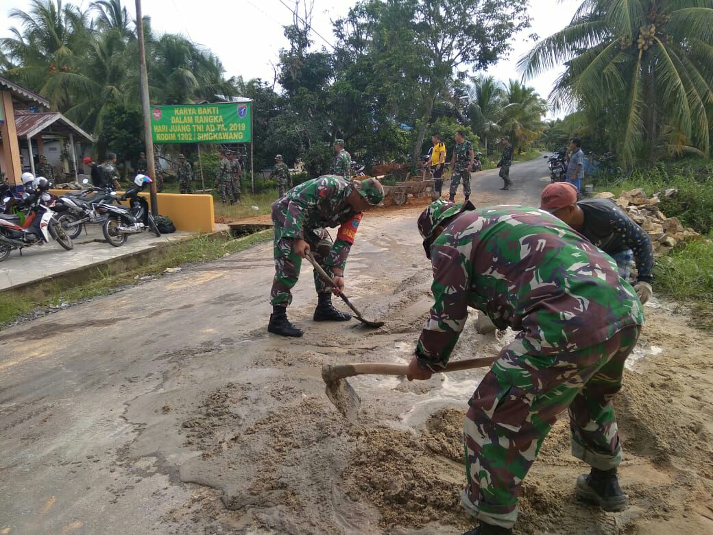 Kodim 1202/Skw Gelar Karya Bhakti Dalam Rangka Hari Juang TNI AD