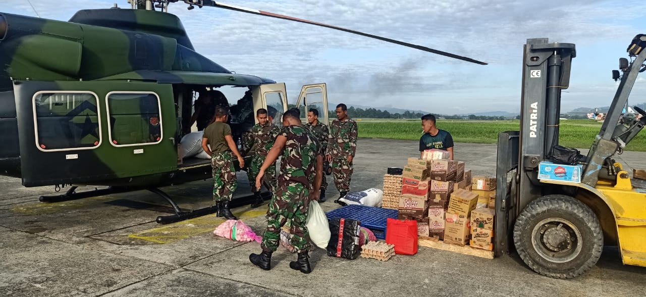 Pos Kalan Satgas Yonif Raider 509 Kostrad, Dukung Logistik ke Pos Udara Tatakra