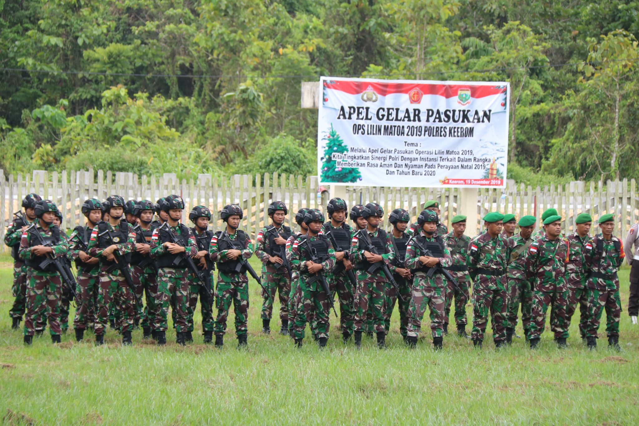 Satgas Yonif Raider 509 Kostrad, Ikuti Apel Gelar Ops Lilin Matoa 2019