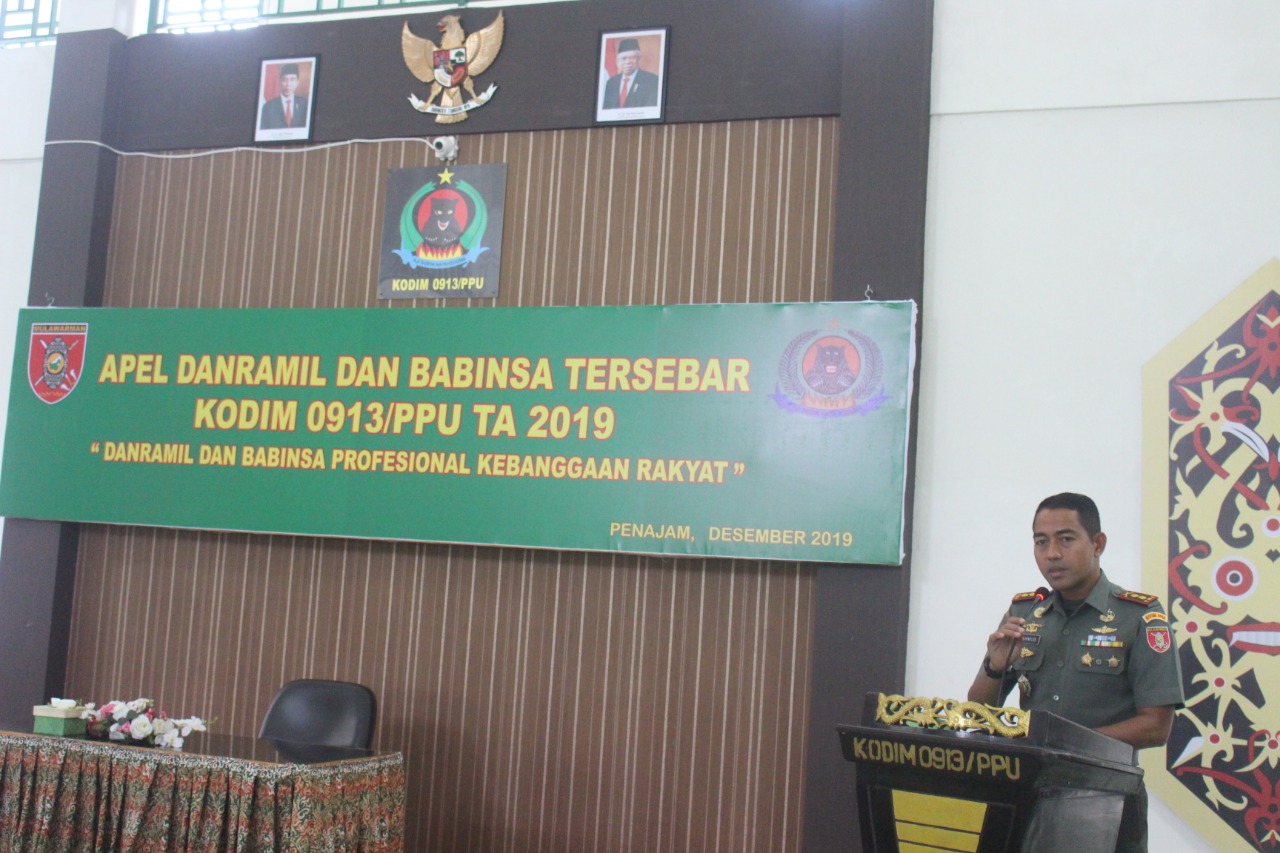 Kodim 0913/PPU Gelar Apel Danramil dan Babinsa Tersebar