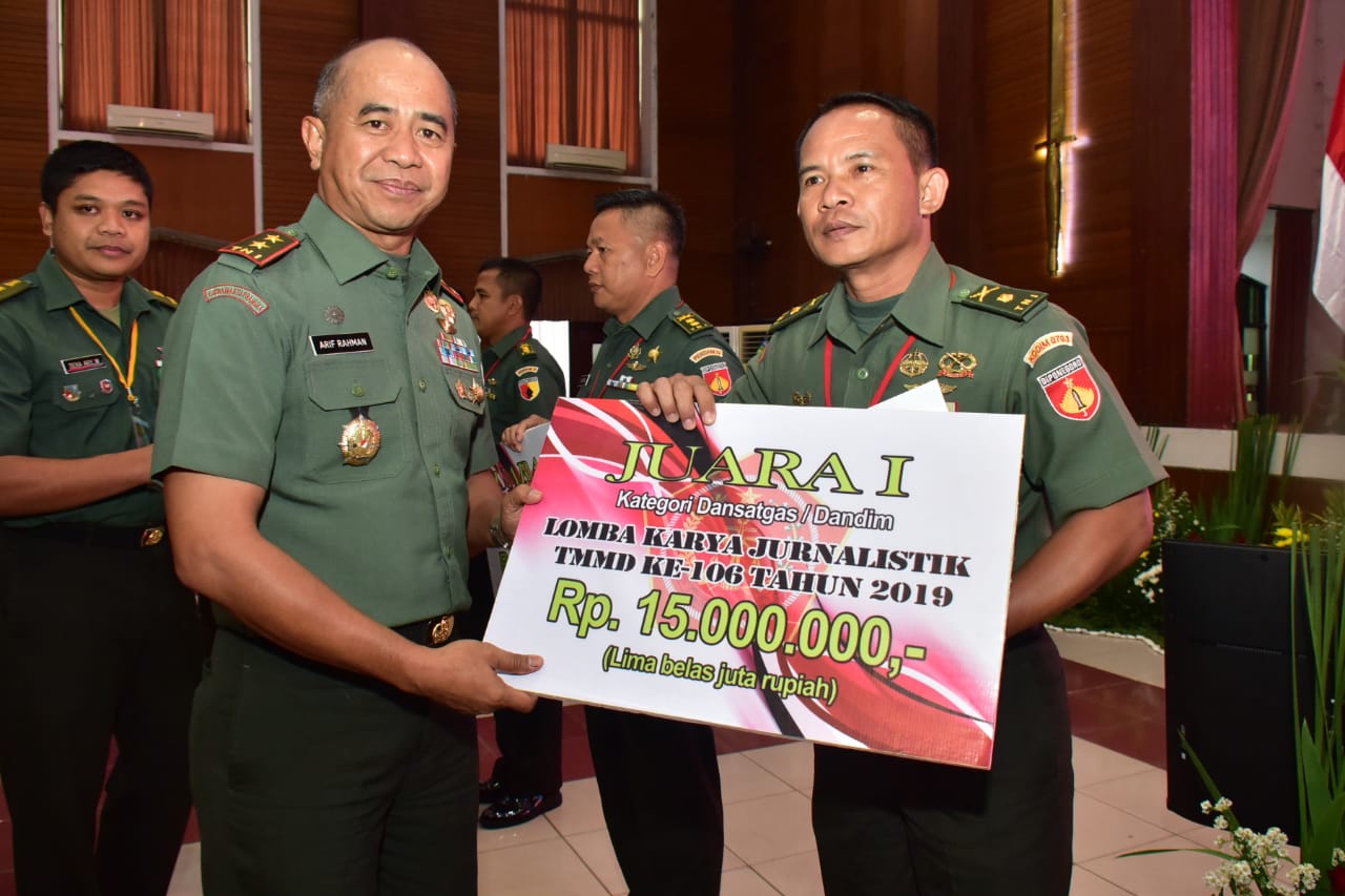 Kodim 0703/Cilacap Kembali Sabet Juara Lomba Karya Jurnalistik TMMD