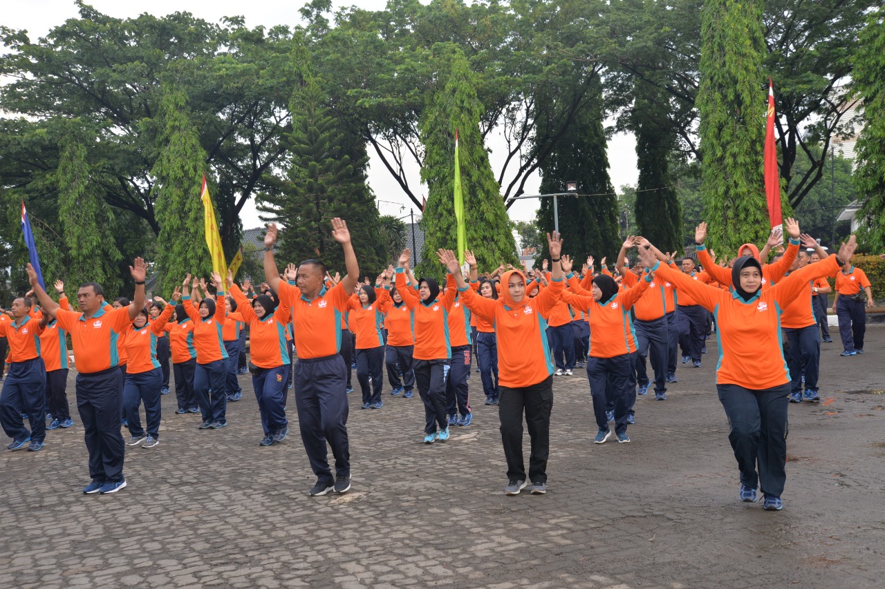 Dankormar Olahraga Bersama PNS Marinir Wilayah jakarta