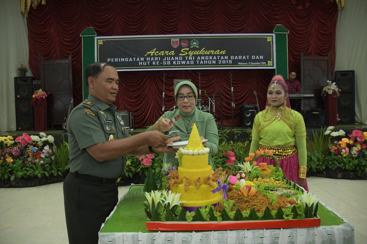 Peringati Hari Juang TNI AD, Kodam Hasanuddin Gelar Syukuran