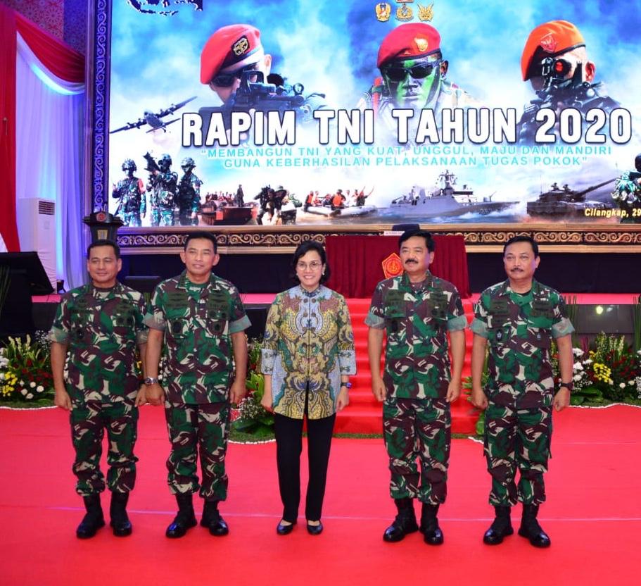 Kasal Beserta Pejabat TNI AL Hadiri  Rapat Pimpinan TNI Tahun 2020