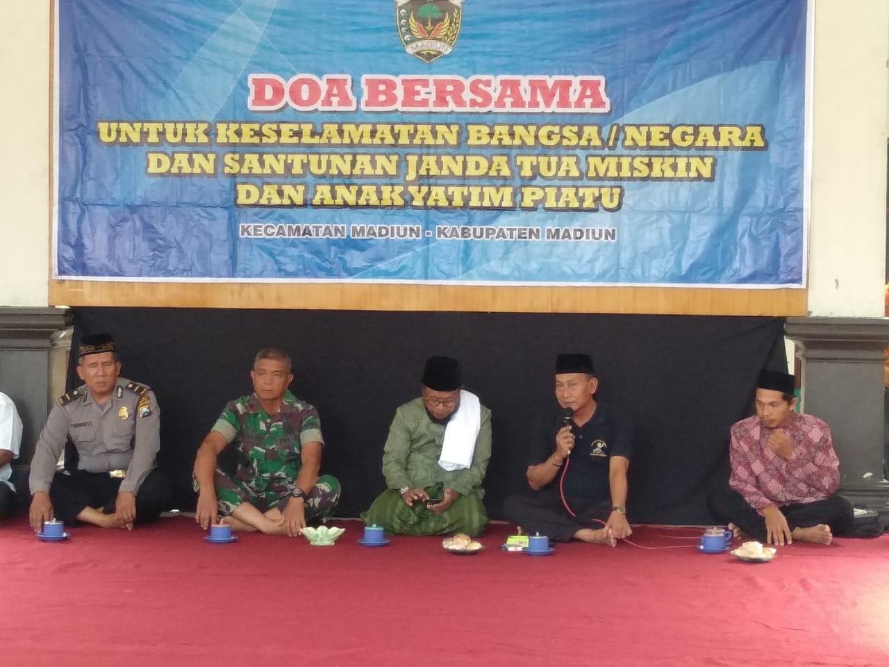 Danramil Nglames Hadiri Doa Bersama Tiga Pilar Dan Anak Yatim