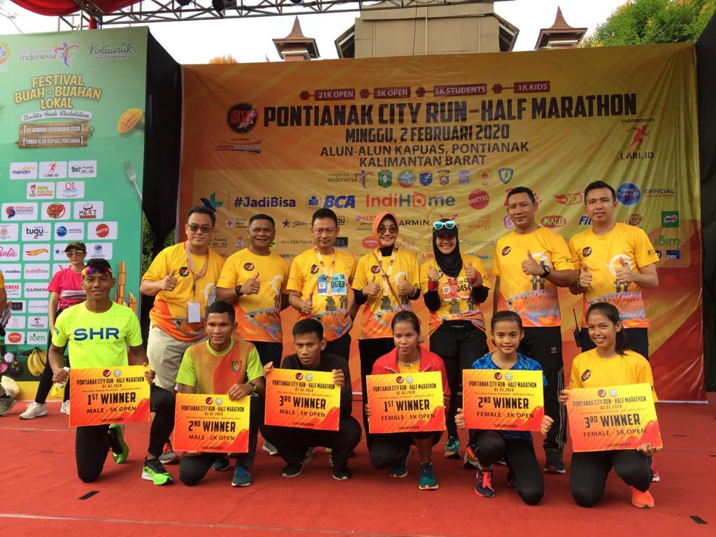 Dua Atlet Kodam XII/Tpr Juarai Pontianak City Run 2020