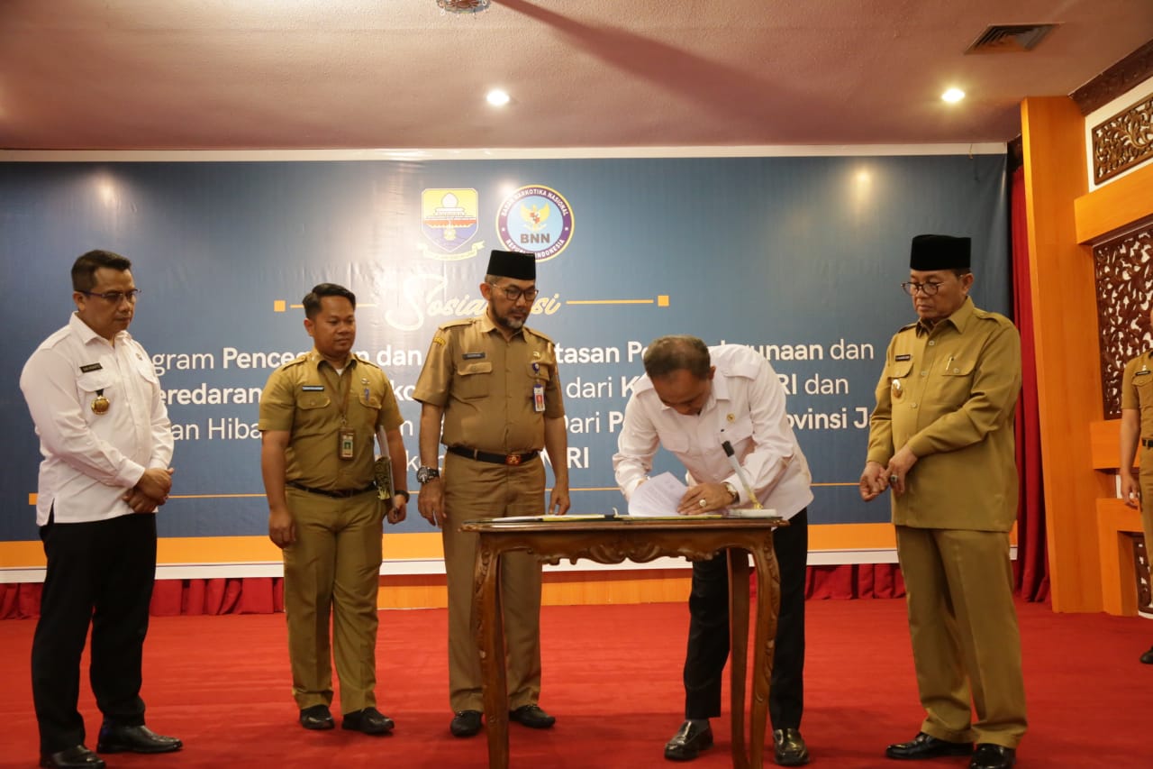 Dukung Operasional BNN, Pemprov Jambi Hibahkan Lahan Dan Gedung