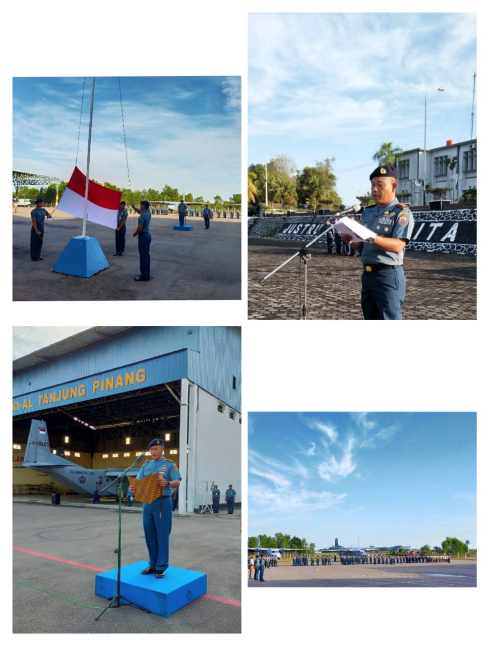 Prajurit dan PNS Lantamal IV Ikuti Upacara Bendera