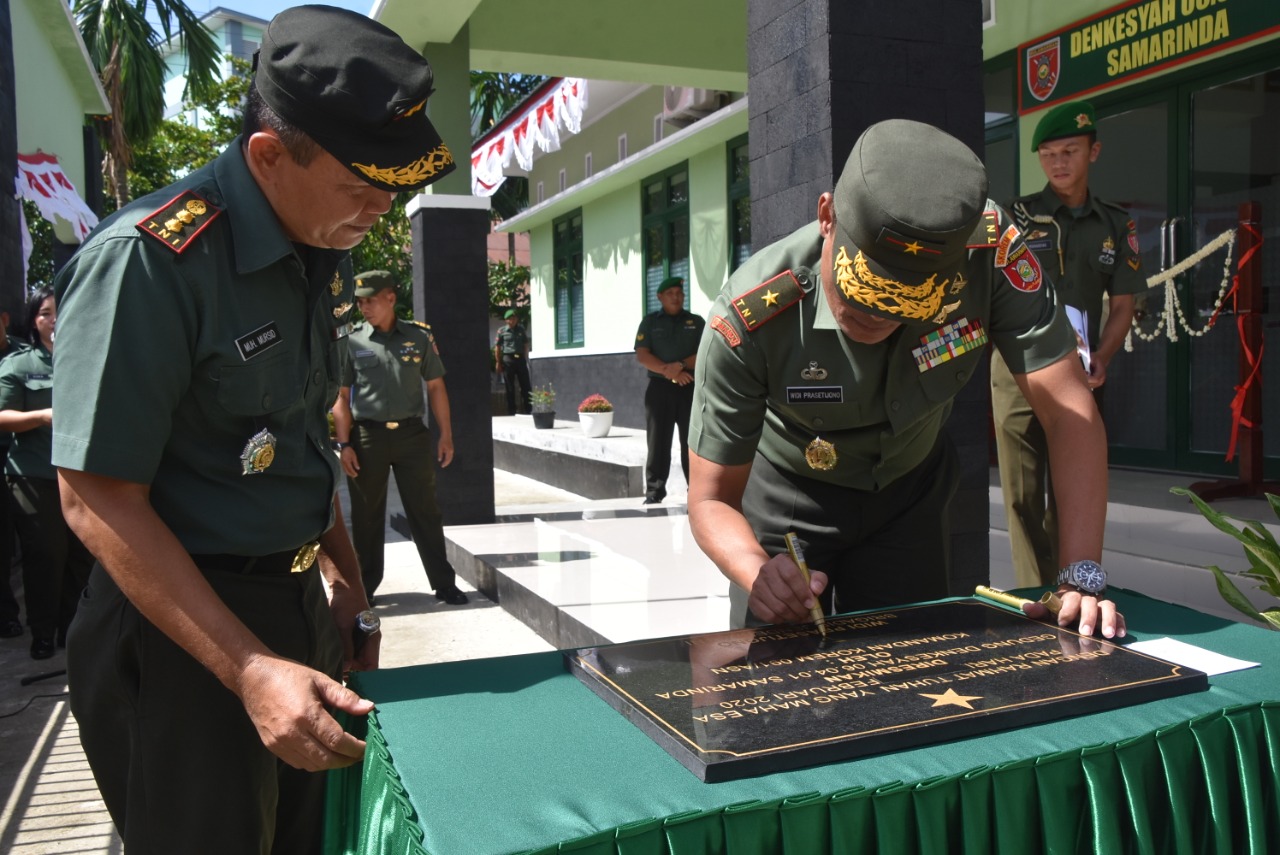 Danrem 091/ASN Resmikan Kantor Denkesyah 06.04.01. Samarinda