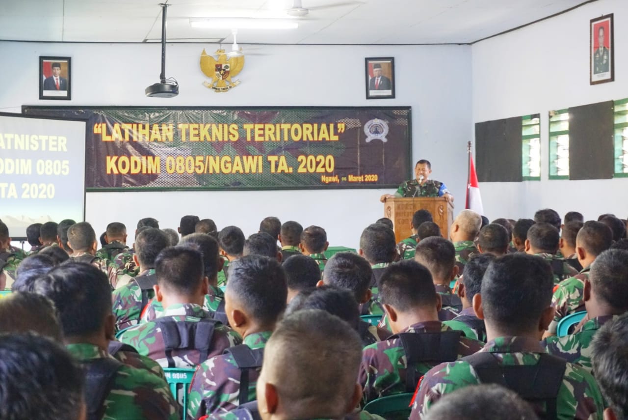 Kodim Ngawi Gelar Gelar latihan tekhnis Teritorial