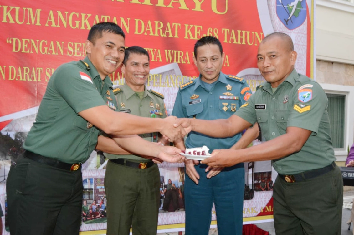 Peringati HUT ke-68 Korps Hukum, Kumdam XII/Tpr Gelar Syukuran