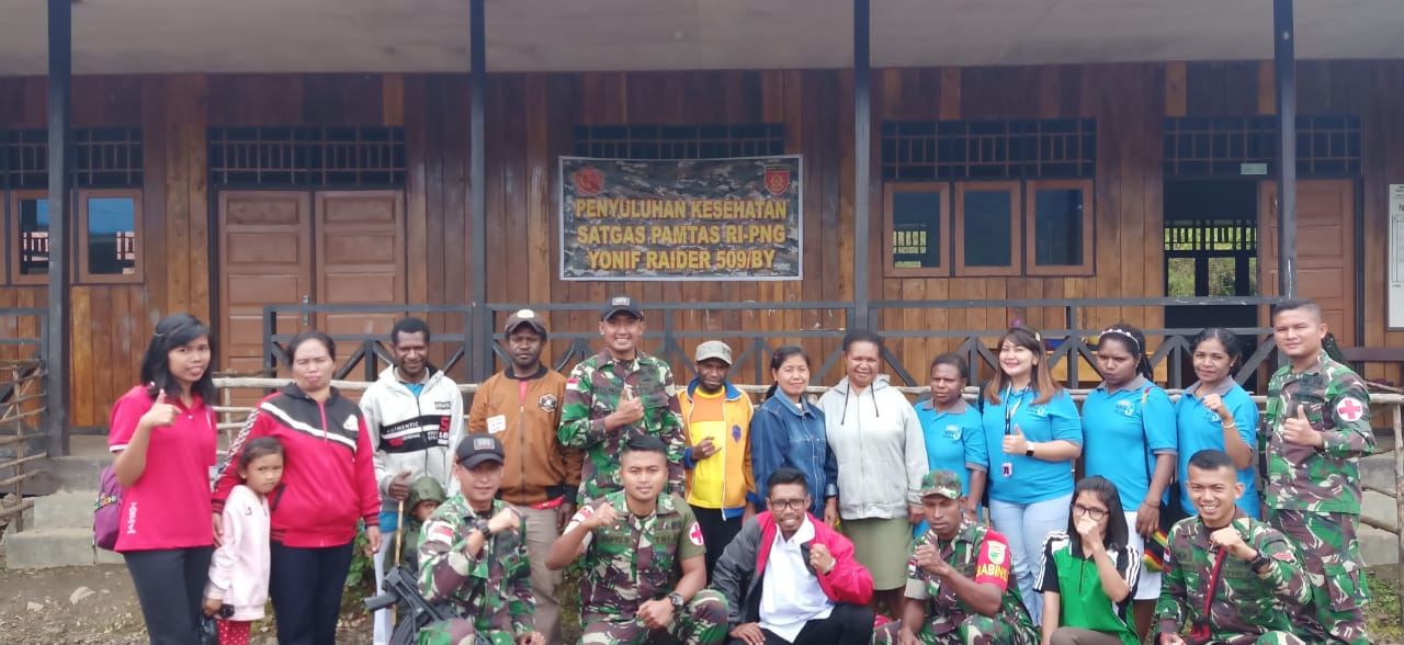 Pos Okbibab Satgas Yonif Raider 509 Kostrad Gelar Penyuluhan Kesehatan