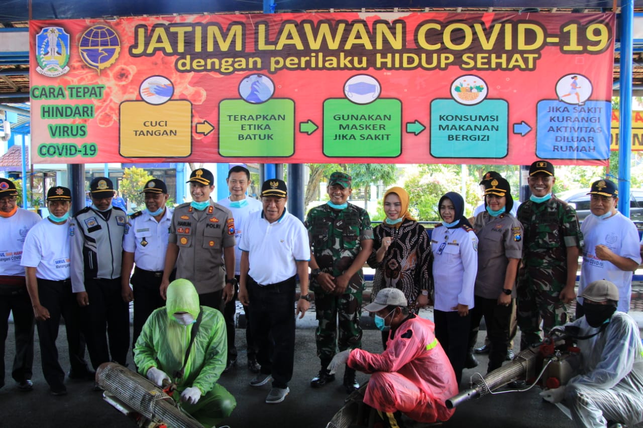 Cegah Penyebaran Corona di Lamongan, 2241 Titik Disemprot Disinfektan