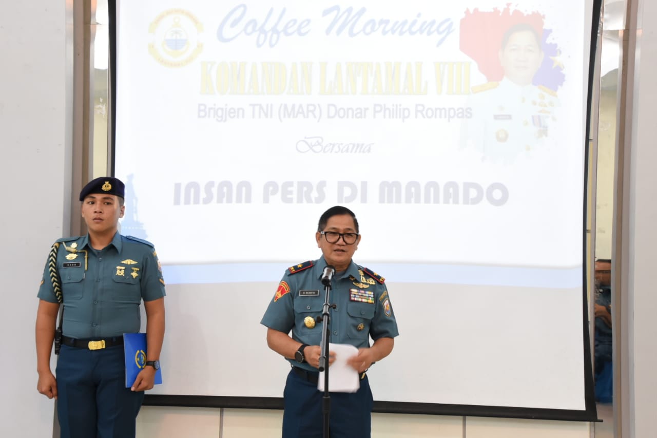 Danlantamal VIII Coffee Morning Bersama Insan Pers