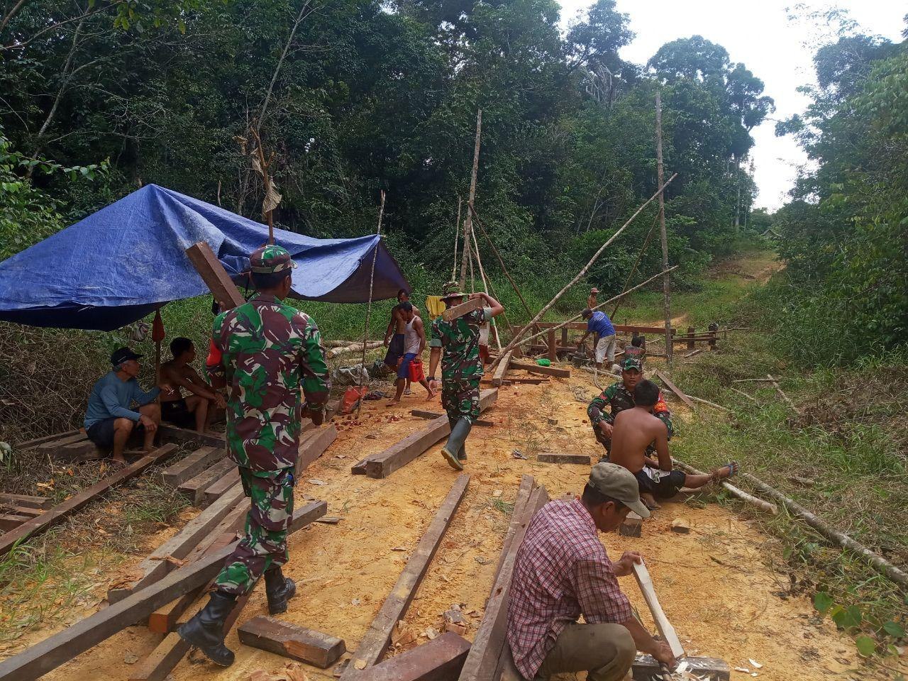 Militansi Satgas TMMD Kodam XII/Tpr di Tengah Badai Corona