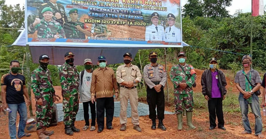 Kodam XII/Tpr Buka Jalan Sepanjang 35 Km di Kecamatan Sei Laur