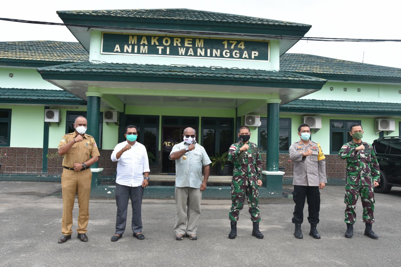 Danrem 174/ATW yang baru menjabat terima kunjungan dari Bupati Merauke beserta Forkopimda