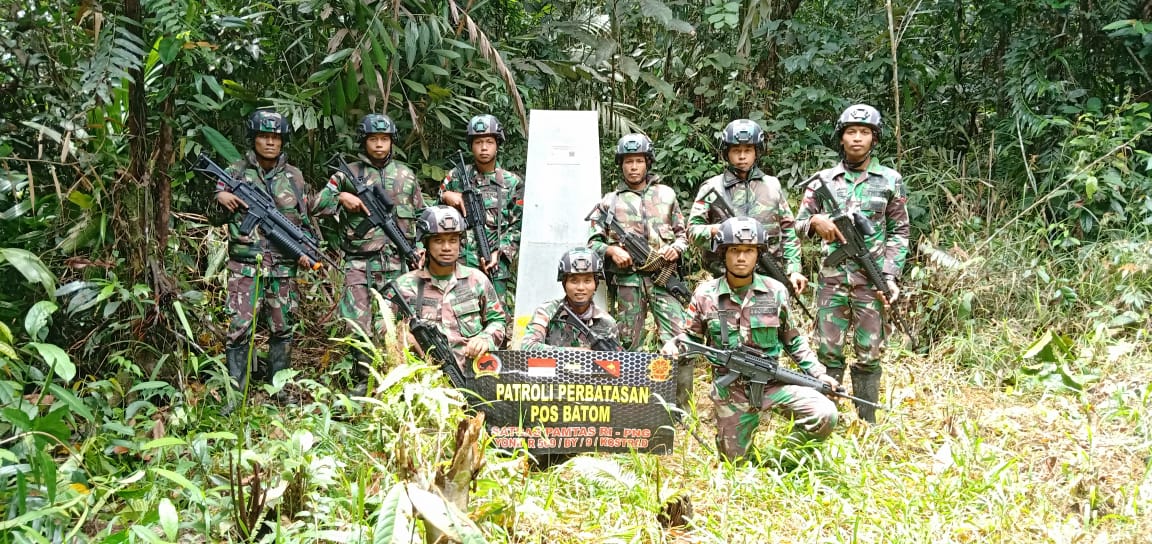 Pos Batom Satgas 509 Kostrad, Cek Patok Perbatasan MM 6.1, MM 6.1A, MM 6.2A dan MM 6B