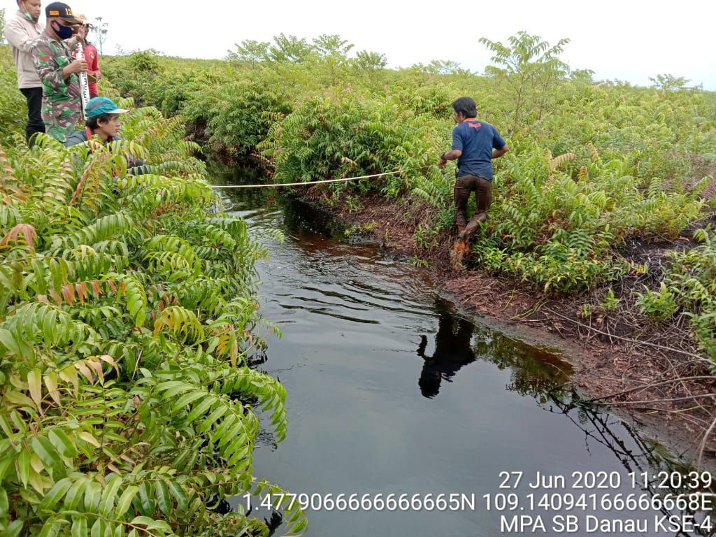 Koramil Jawai Tinjau Rencana Pembangunan Kanal Blocking Antisipasi Karhutla