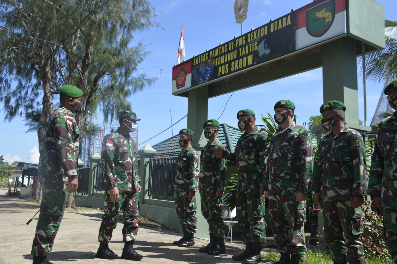 Jelang Purna Tugas, Danrem 172/PWY Cek Kesiapan Satgas Pamtas RI-PNG