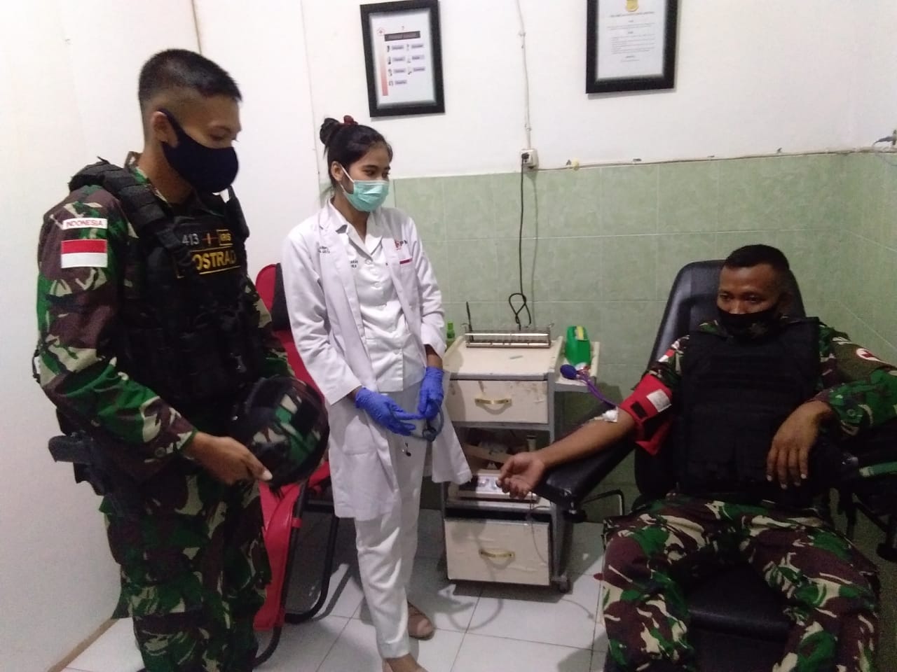 Satgas Yonif MR 413/Bremoro Donor Darah untuk Warga Nafri