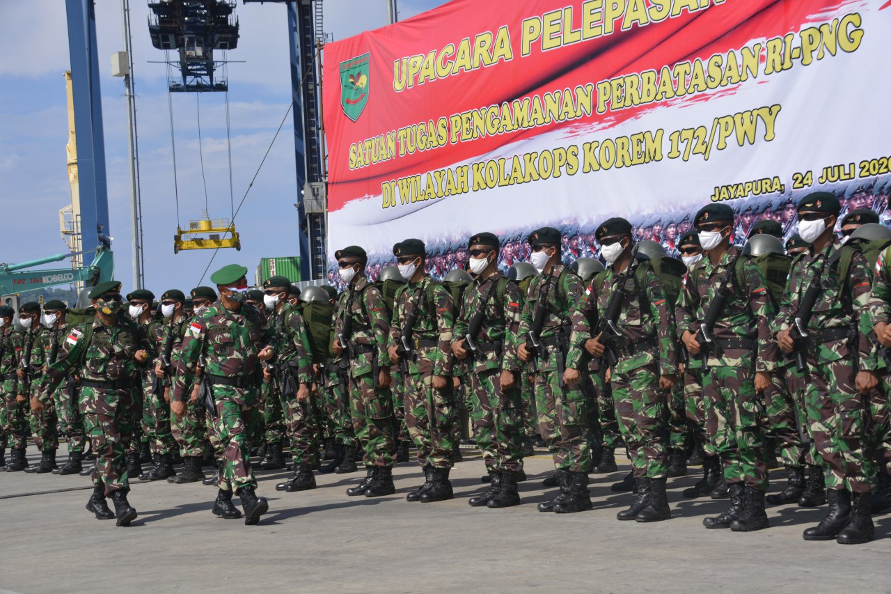 Danrem 172/PWY Lepas Tiga Batalyon Purna Tugas