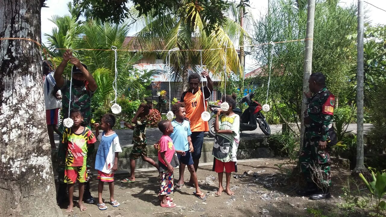 Meriahkan HUT RI ke-75, Danramil Jajaran Kodim 1712/Sarmi Gelar Perlombaan Untuk Masyarakat