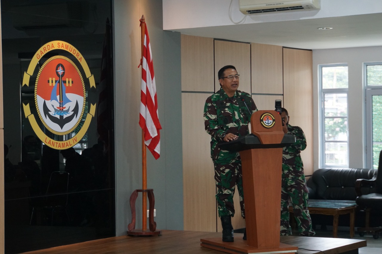 Danlantamal IV Terima Kunker Sahli Panglima TNI Bidang Hubungan Internasional