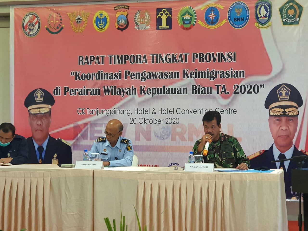 Danlantamal IV Jadi Narasumber Rapat Timpora Kepri 2020