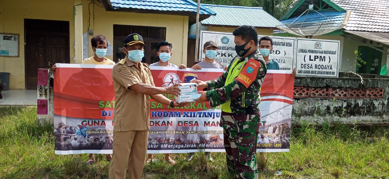 Koramil Ledo Canangkan Satgas Desa Tangkal Covid-19 Rodaya