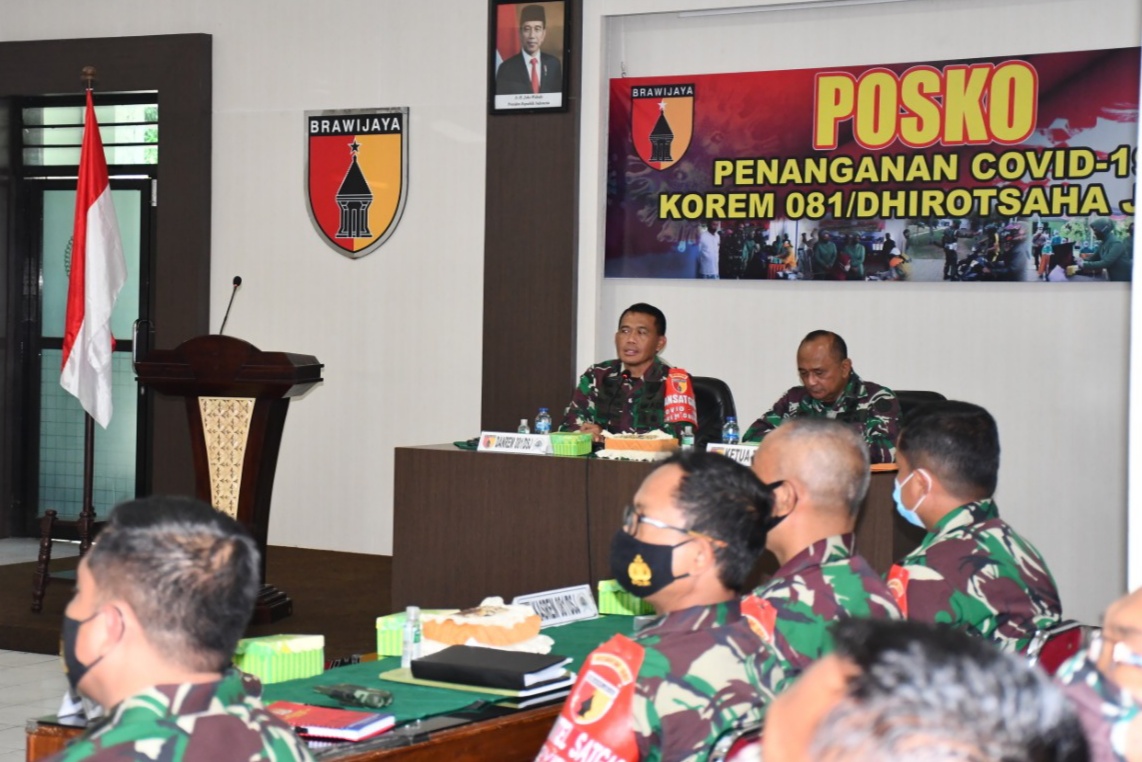 Korem 081/DSJ Terima Tim Pemantauan dari Itjen TNI