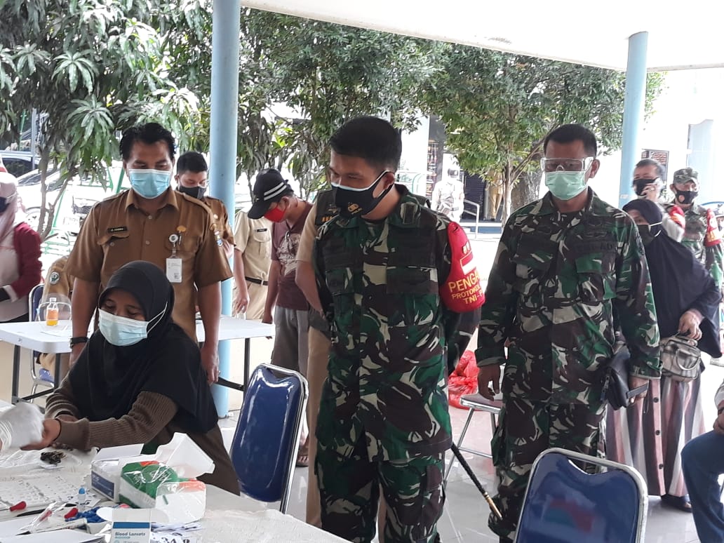 Gelar Rapid Test Massal, Dandim 0510/Trs: Disiplin Kunci Utama Cegah Penyebaran Covid-19