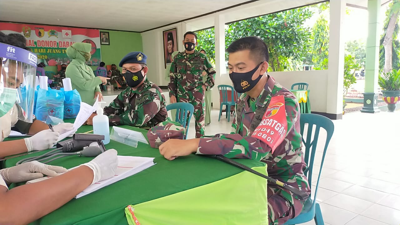 Peringati Hari Juang Kartika, Kodim 0801 Pacitan Gelar Donor Darah