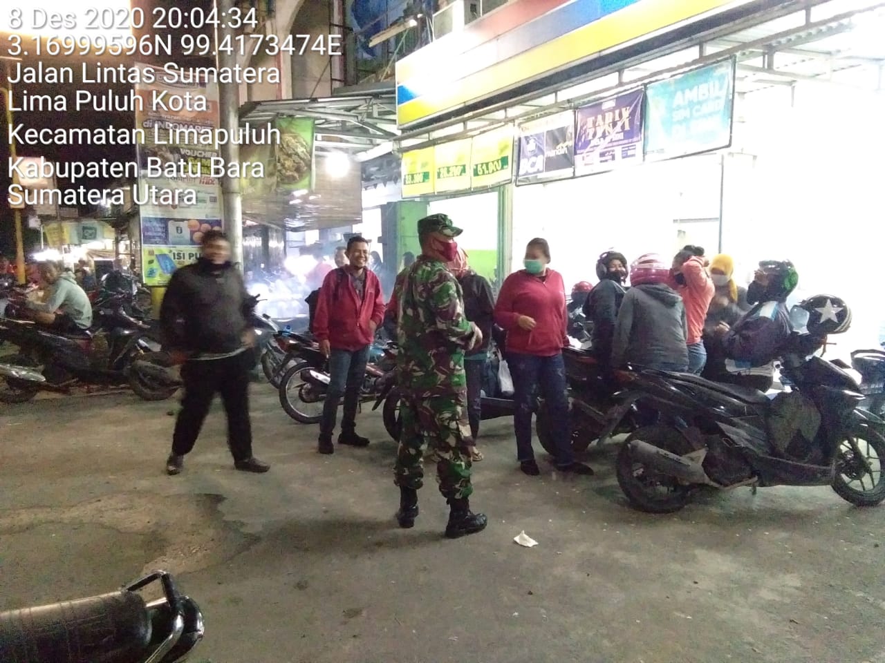 Personel Jajaran Kodim 0208/Asahan Laksanakan Patroli Disiplin Mandiri Covid-19 Diwilayah Lima Puluh Kota