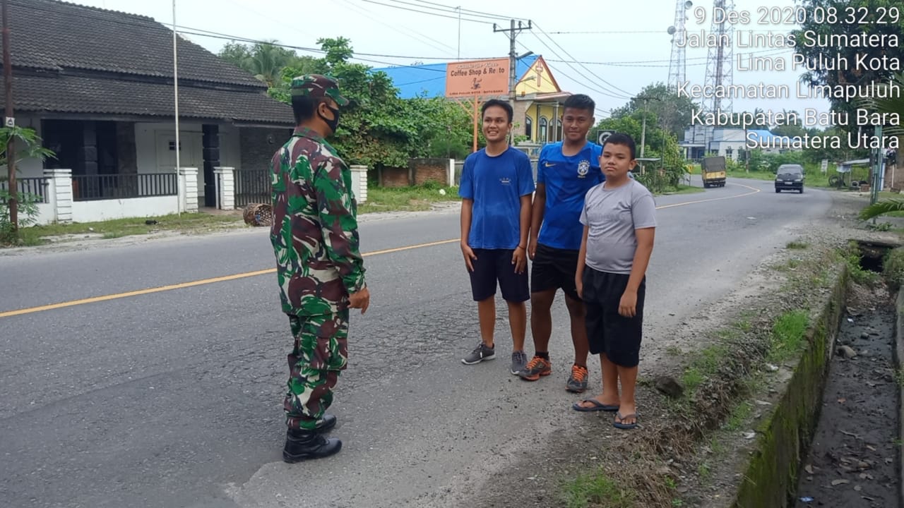 Memutus Mata Rantai Virus Corona, Personel Jajaran Kodim 0208/Asahan Laksanakan Patroli Disiplin Mandiri Covid-19