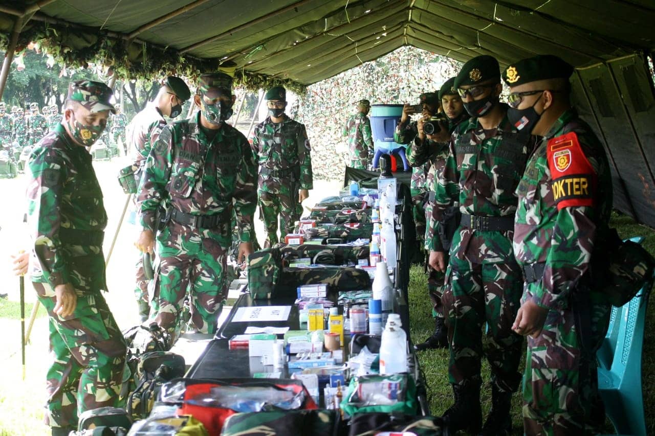 Jelang Keberangkatan, Pangdivif 3 Kostrad Inspeksi Kesiapan Satgas Yonarhanud 16/SBC/3 Kostrad