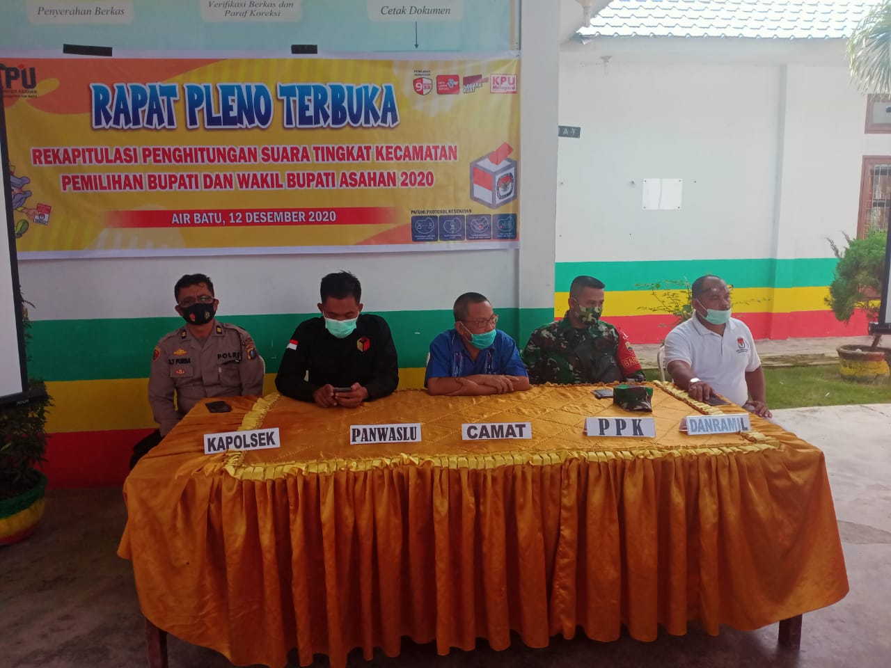 Rapat Pleno Terbuka Diwilayah Kecamatan Air Batu Turut Dihadiri Personel Jajaran Kodim 0208/Asahan