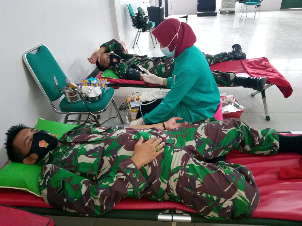 Peringati Hari Juang TNI AD Tahun 2020, Kodim 0506/Tgr Laksanakan Bakti Sosial Donor Darah