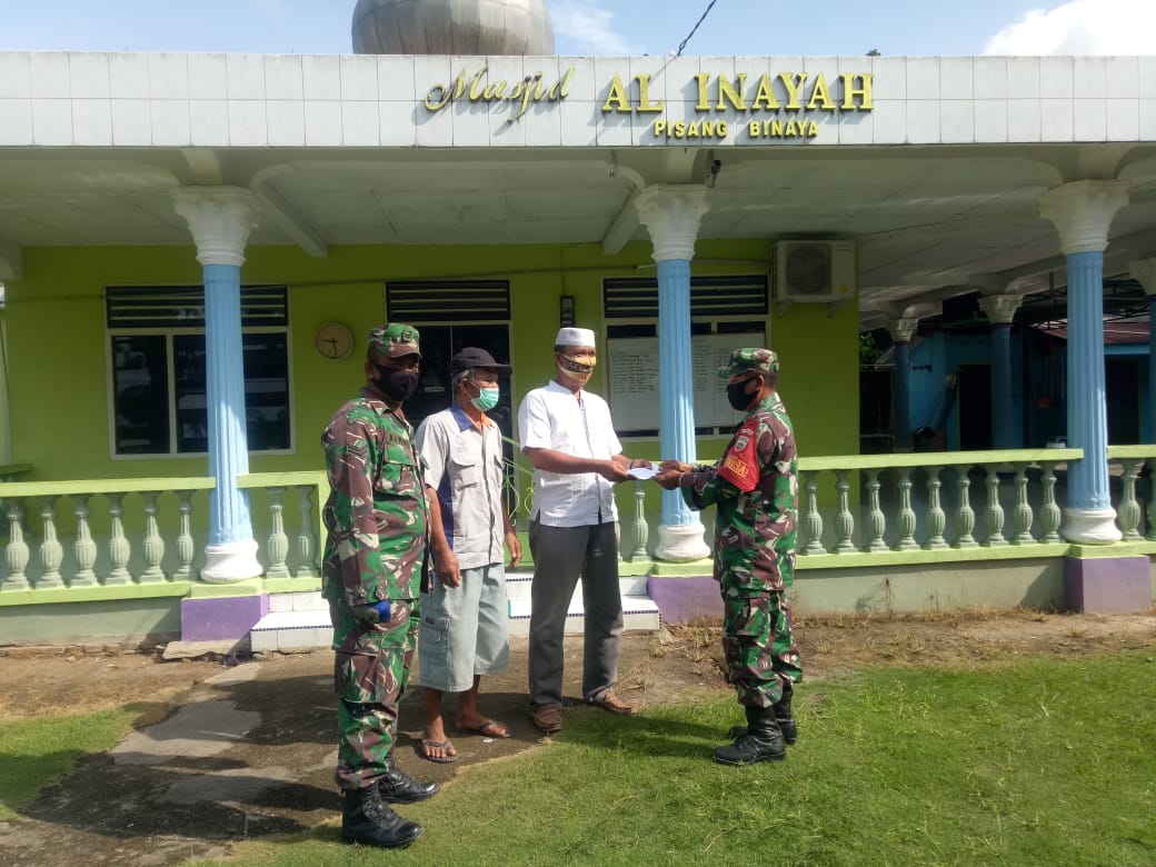 Kodim 0208/Asahan Berikan Bantuan Perehaban Masjid