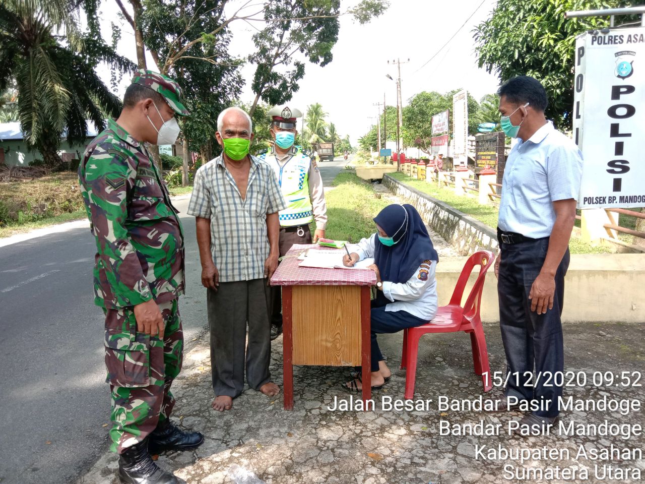 Kodim 0208/Asahan Gelar Operasi Yustisi Bersama Dinas Terkait